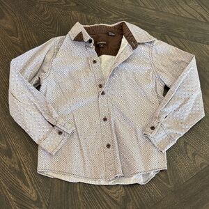 Kids Geometric Button Down Shirt